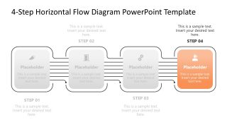 4-Step Horizontal Flow Slide PPT Template