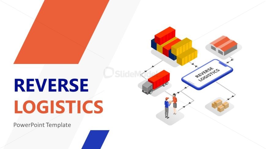 Reverse Logistics Presentation Template - Cover Slide with Diagram