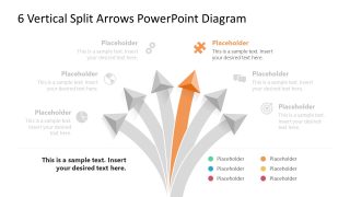 6-Vertical Split Arrows Slide with Focus Effect 