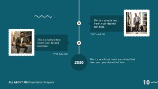 PPT Experience Timeline Editable Slide for All About Me Template