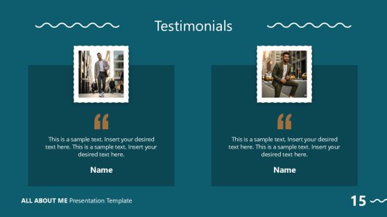Creative Testimonials Slide Template