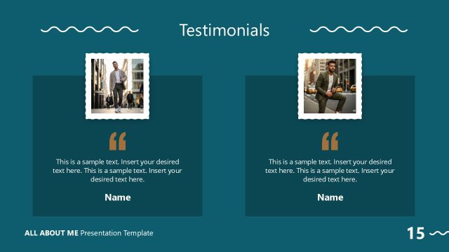 Creative Testimonials Slide Template