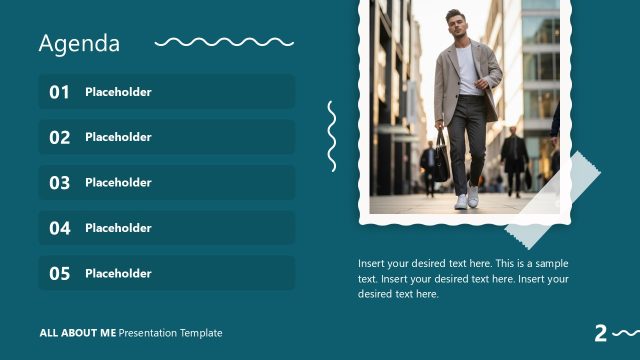 Agenda Slide Template – All About Me