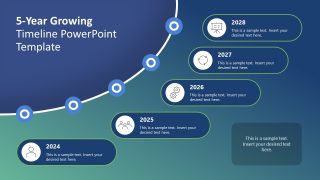 5-Year Growing Timeline PowerPoint Slide