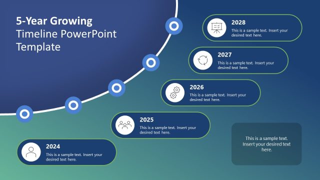 5-Year Growing Timeline PowerPoint Template