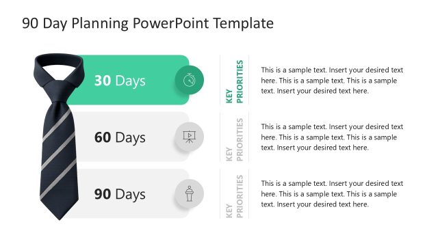 Editable 90 Day Planning PPT Template