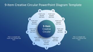 Customizable 9-Item Creative Circular Template