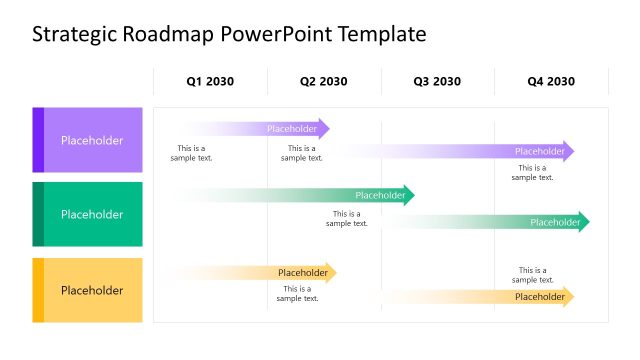 Customizable Strategic Roadmap PPT Template