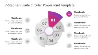7-Step Fan-Blade Circular Presentation Infographic Template