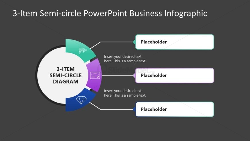 3-Item Semi-circle Template for Presentation