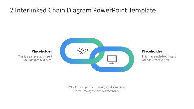 2 Interlinked Chain Diagram PowerPoint Template