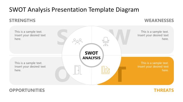 Creative SWOT Analysis Slide with Spotlight Effect