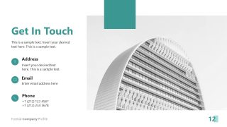 Customizable Formal Company Profile Slide Template 