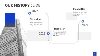 Who We Are Template PPT Design with Stepwise Timeline 
