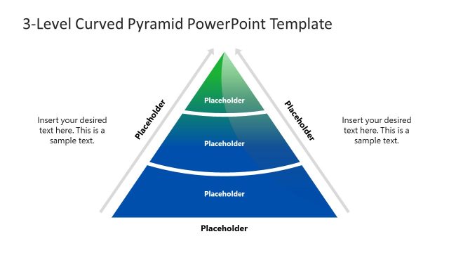 3-Level Curved Pyramid PowerPoint Template