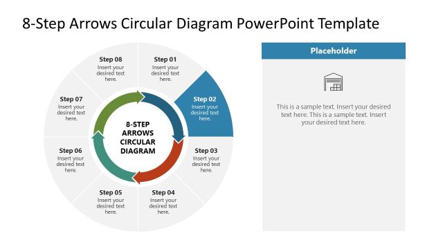 8-Step Arrows Circular Diagram for Presentation