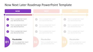 Customizable Now Next Later PPT Template
