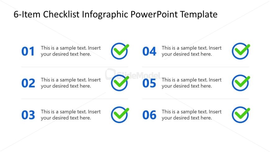 6-Item Checklist Infographic Template Layout