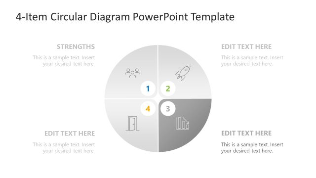 Focus Slide – 4-Item Circular Diagram