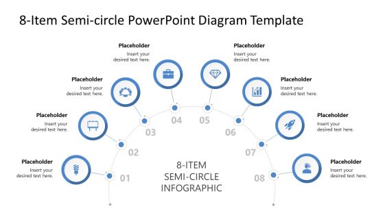 8-Item Semi-circle Infographic PowerPoint Diagram Template
