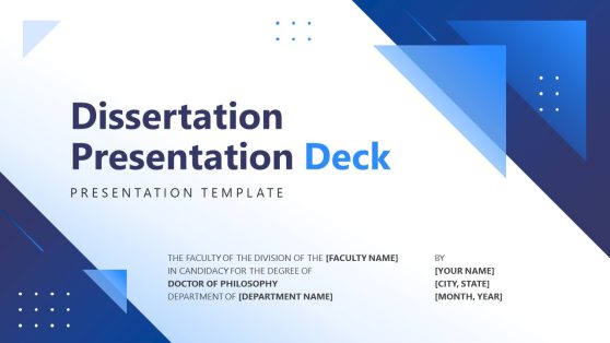 Cover Layout for Dissertation Presentation PPT Template