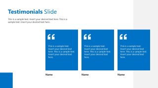 Business Report Template for Testimonials Display  