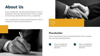 Notary Company Profile Template PPT Slide with Supportive Text 