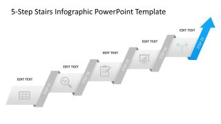 5-Step Stairs Infographic Template Layout 