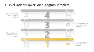 Creative Slide Template - 4-Level Ladder Diagram Template