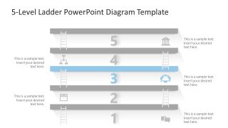 5 Level Vertical Ladder Template for Presentation 