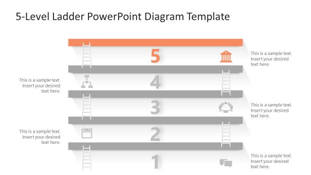 Editable 5 Level Vertical Ladder Template