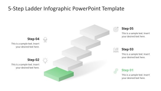 3D Stairs Diagram Focus Slide for Step 1