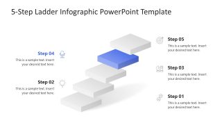 5-Step Ladder Infographic Presentation Template 