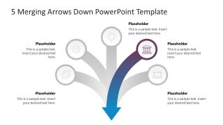 5 Merging Arrows Down Slide Layout 