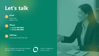 Editable Service Brief Slide with Contact Details 