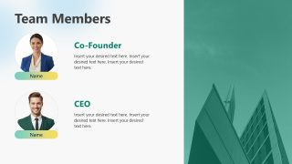 Service Brief PPT Template Slide for Team Membetrs 