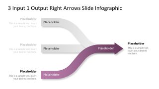 3 Input 1 Output Right Arrows Template Slide 
