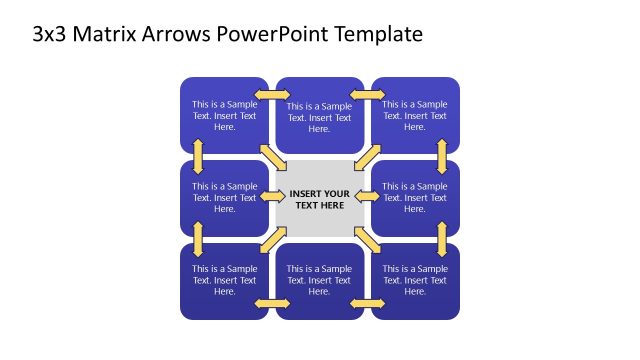 3×3 Matrix Arrows PowerPoint Template