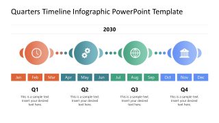 Quarters Timeline Infographic Presentation Template