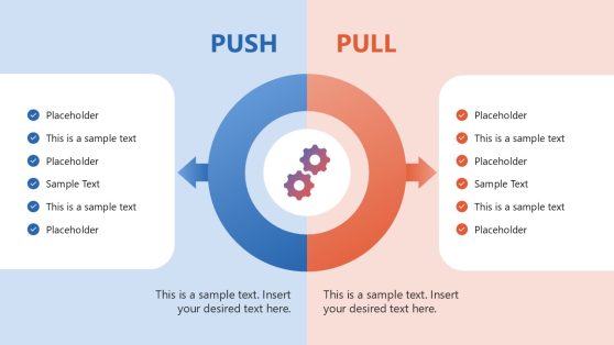 Editable Push & Pull PPT Template