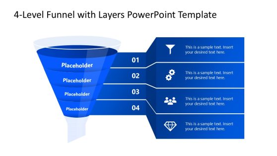 4-Level Funnel with Layers Presentation Template
