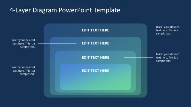 Editable 4-Level Diagram PPT Template