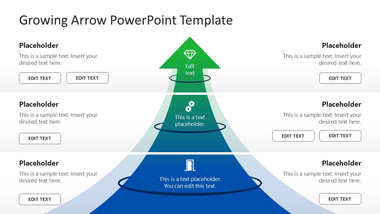 Growing Arrow Template Layout 