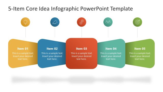 5-Item Core Idea Infographic PowerPoint Template