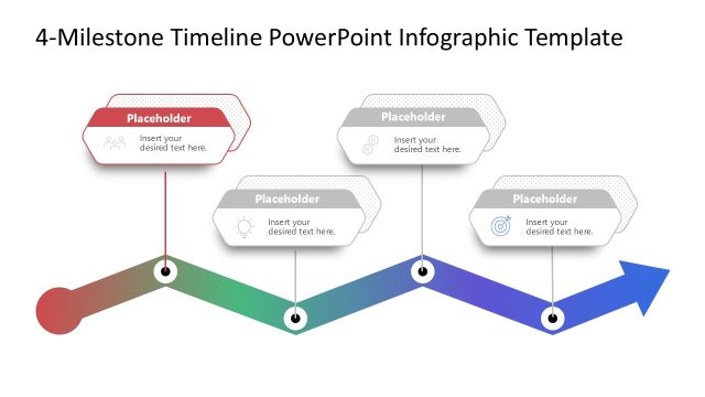 Editable 4-Milestone Timeline Business Template