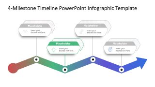 4-Milestone Timeline Infographic Presentation Template