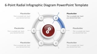 6-Point Radial Infographic Template for PowerPoint 