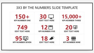 3x3 By The Numbers Template Slide Layout 