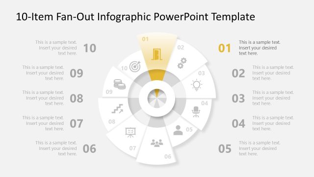 Point 1 Presentation – 10-Item Fan-Out Infographic Template