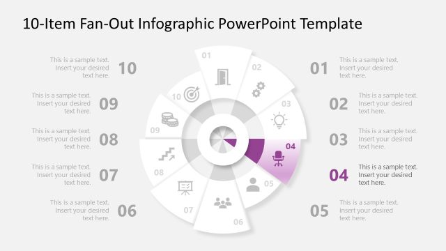 10-Item Fan-Out Infographic Slide Template